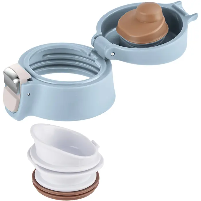 Emsa TRAVEL MUG light thermal mug (light blue, 0.4 liters, flip lid)