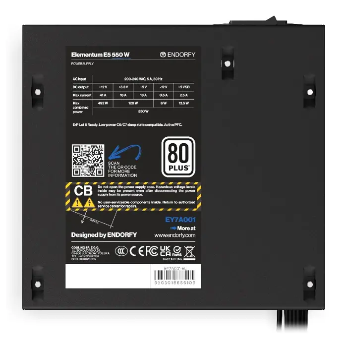 ENDORFY Elementum E5 450W power supply unit 24-pin ATX ATX Black