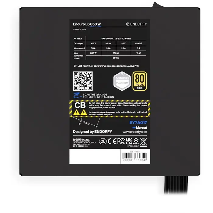 ENDORFY Enduro L6 850 W power supply