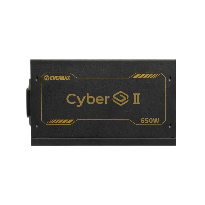 Enermax 650W CyberG II, ATX 3.1, 80+ GOLD, 2×PCIe, 4×SATA, 24-pina, 120mm ventilator