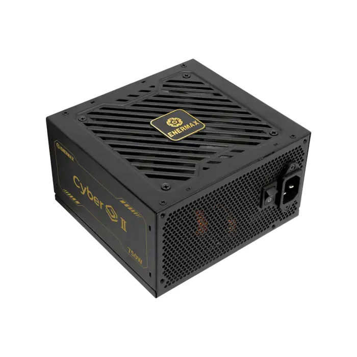 Enermax 750W CyberG II, ATX 3.1, 80+ GOLD, 2×PCIe, 5×SATA, 24-pina, 120mm ventilator