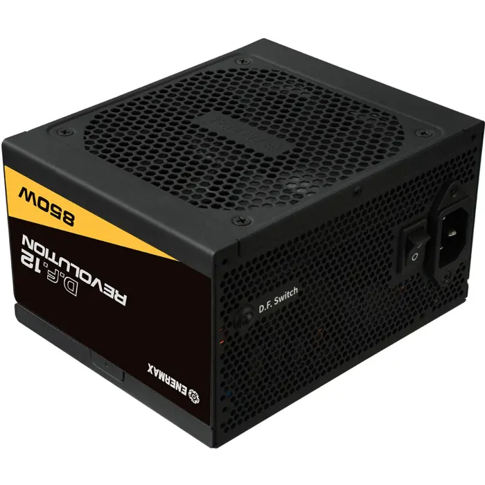 Enermax Revolution DF12 850W, PC power supply (black, 1x 12-pin GPU connector, 3x PCIe, cable management, 850 watts)