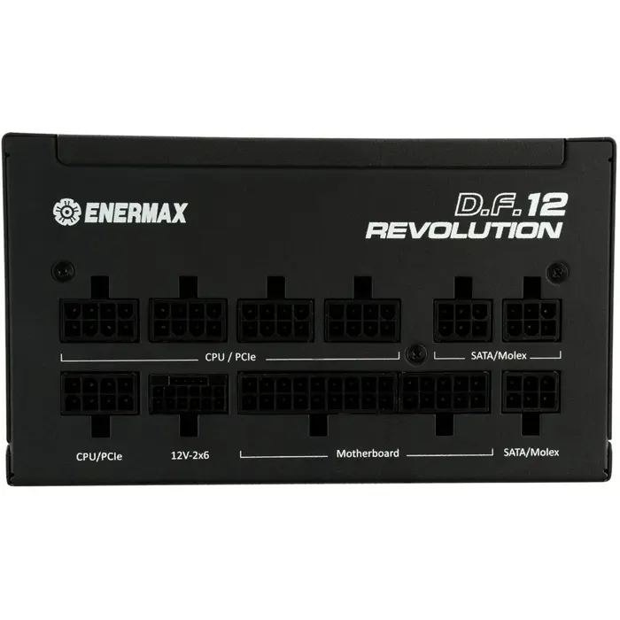 Enermax Revolution DF12 850W, PC power supply (black, 1x 12-pin GPU connector, 3x PCIe, cable management, 850 watts)