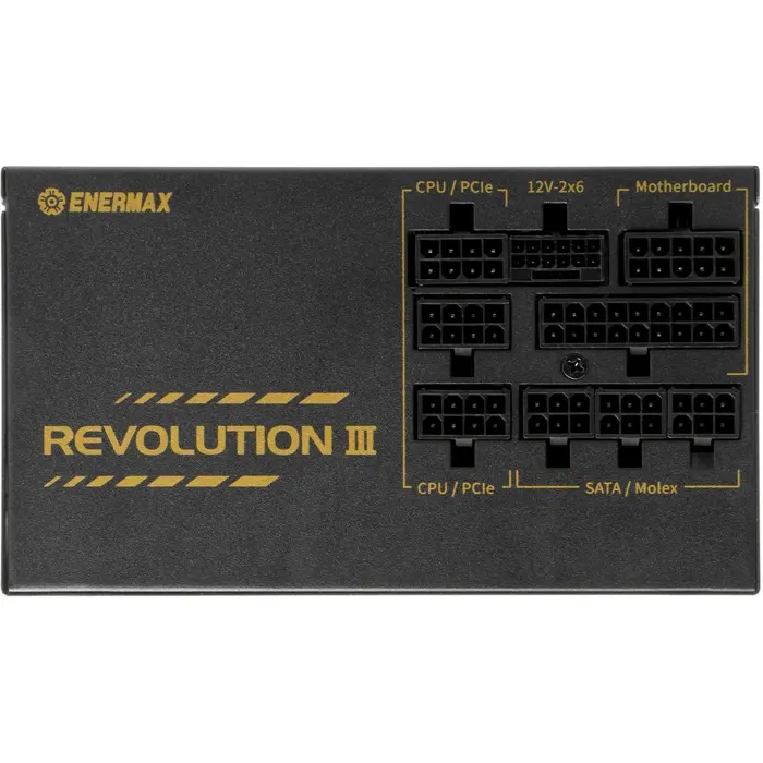 Enermax REVOLUTION III 850W, PC power supply (1x 12-pin high power GPU, 3x PCIe cable management, 850 watts)