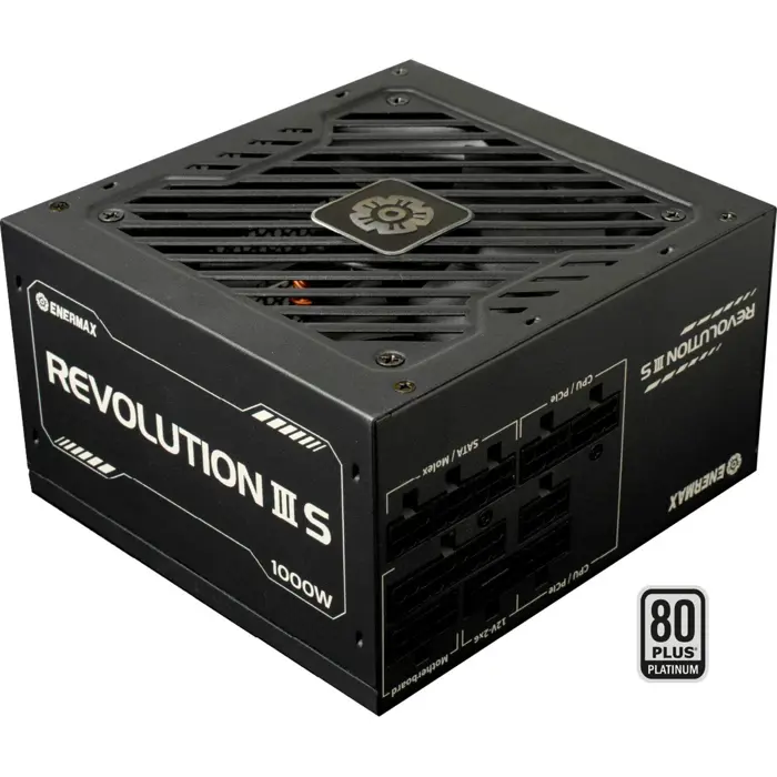 Enermax REVOLUTION III S 1000W (black, 1x 12-pin high power GPU, 4x PCIe cable management, 1000 watts)