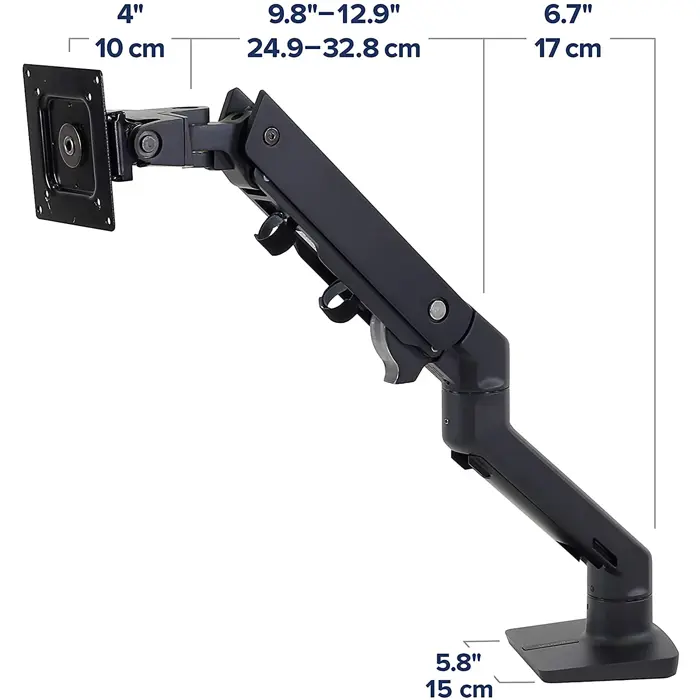 Ergotron HX Monitor Arm with HD joint, monitor mount (black)