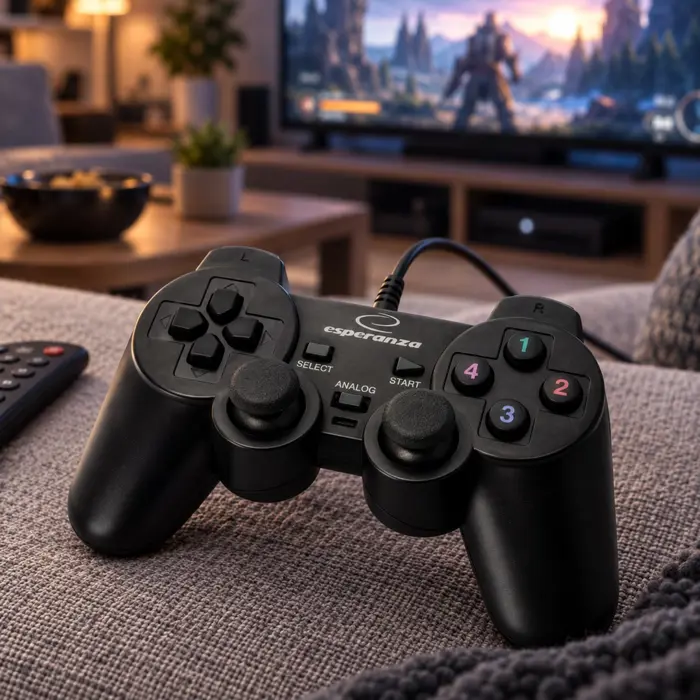 Esperanza EG102 Gaming Controller Black USB 2.0 Gamepad Analogue / Digital PC, Playstation 3