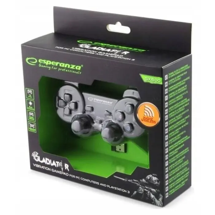 Esperanza EGG108K Gaming Controller Gamepad PC,Playstation 3 Analogue / Digital USB 2.0 Black