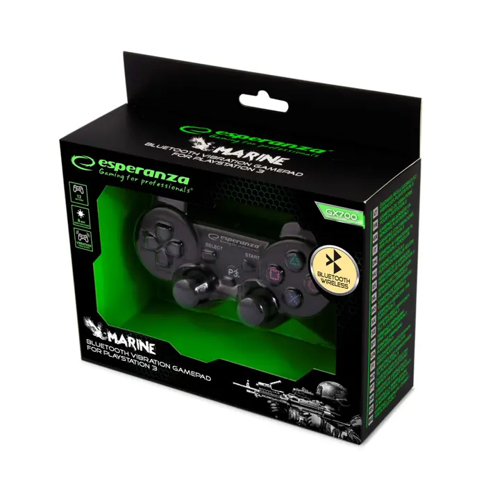 Esperanza EGG109K Gaming Controller Black Bluetooth Joystick Analogue Playstation 3
