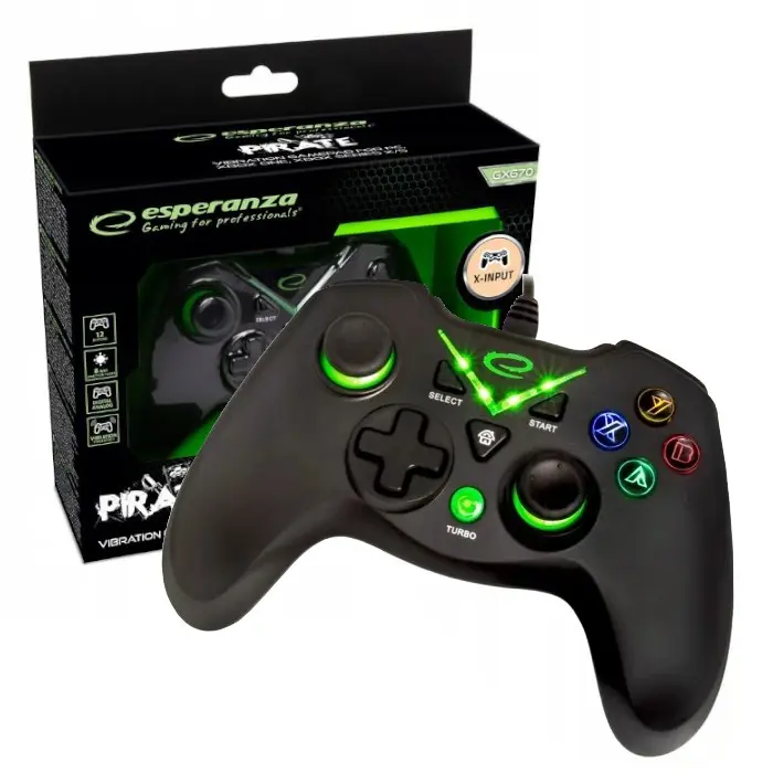 Esperanza EGG114K Game Controller Gamepad PC/XBOX ONE/XBOX SERIES X/S USB 2.0 Black