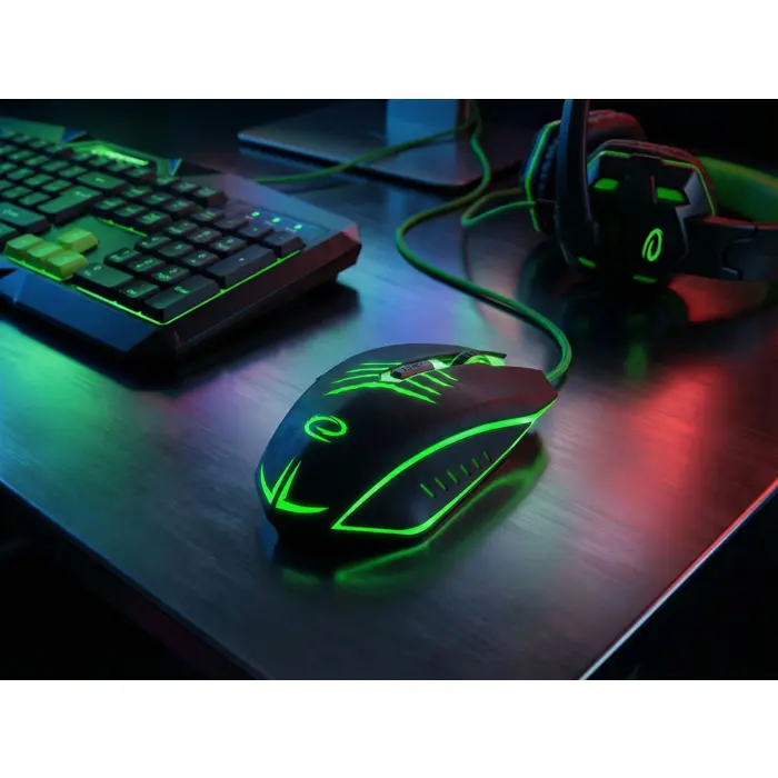 Esperanza EGM209G mouse Right-hand USB Type-A Optical 2400 DPI