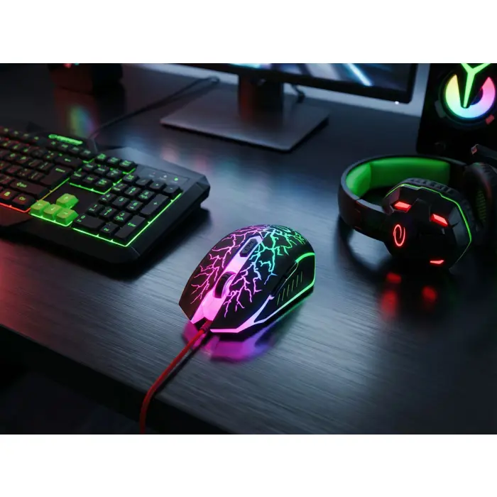 Esperanza EGM211R mouse Right-hand USB Type-A Optical 2400 DPI
