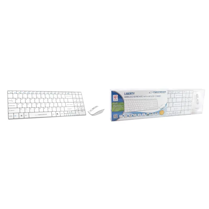 Esperanza EK122W keyboard RF Wireless QWERTY White