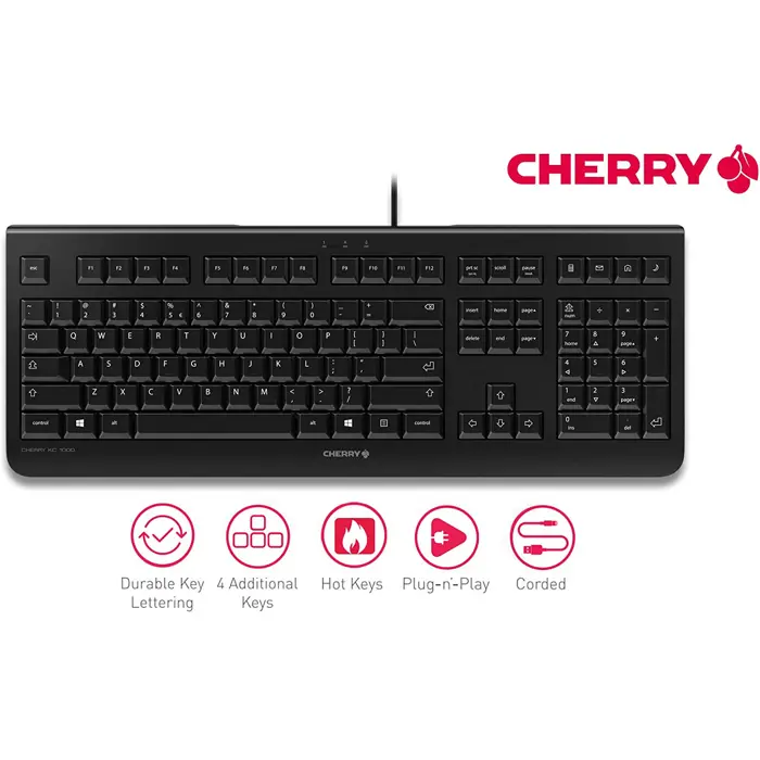 EU layout - CHERRY KC 1000, keyboard (black, EU layout (QWERTY))