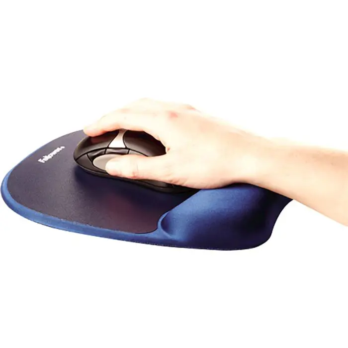 Fellowes Memory Foam Mouse Pad with Memory Foam Wrist Rest, Sapphire
