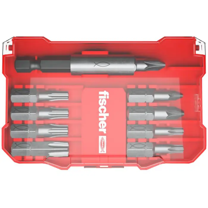 fischer PowerFast II Tanos-Box, countersunk head TG/VG TX, screw set 1,801 pieces, partial and full thread, galvanized