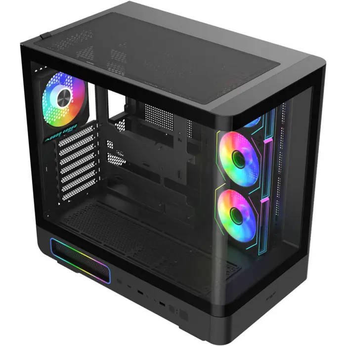 Fortron M581 (black, panoramic glass design)