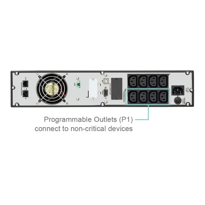 Fortron Source Clippers Rack/Tower 1000VA/1000W, On-line double conversion, USB, RS-232, EPO, 8×C13, 2×9Ah, 3min autonomija, LCD