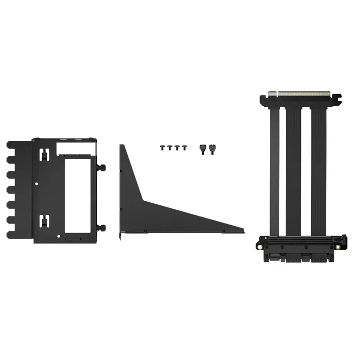 Fractal Design Flex 2 PCIe 4.0 x16 Black, bracket + extension cable (black, 19.5cm)