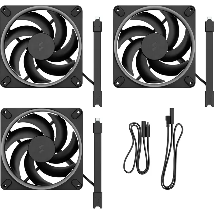 Fractal Design Fractal D. Momentum 14 RGB 3-pack Black (black, 140 mm)
