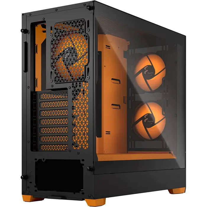 Fractal Design Pop Air RGB orange Core TG Clear Tint, Tower Case (black/orange)