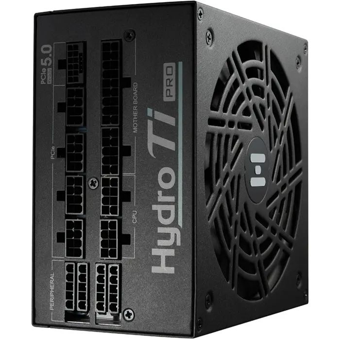FSP Hydro Ti PRO 1000W, PC power supply (1x 12-pin high power GPU, 5x PCIe, cable management, 1000 watts)