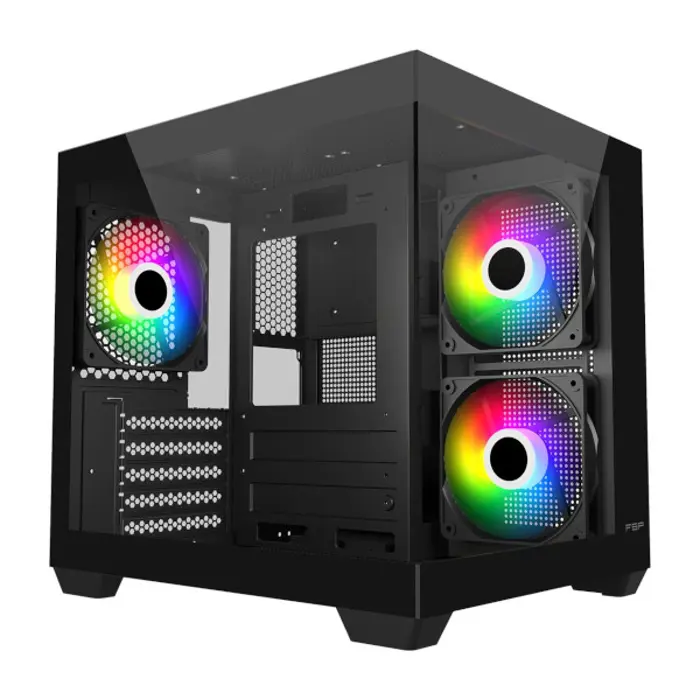FSP S140 Black, 3x vent., crno, bez napajanja