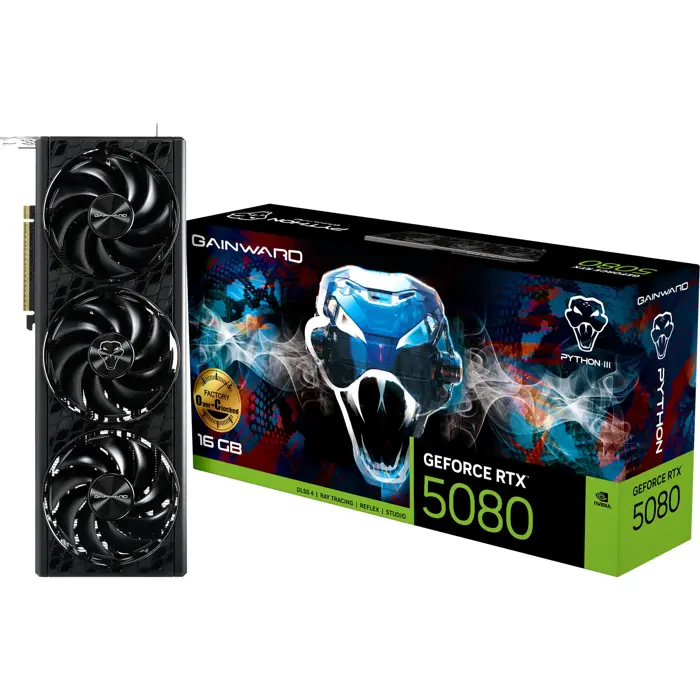 Gainward GeForce RTX 5080 Python III OC (DLSS 5, 3x DisplayPort, 1x HDMI 2.1)