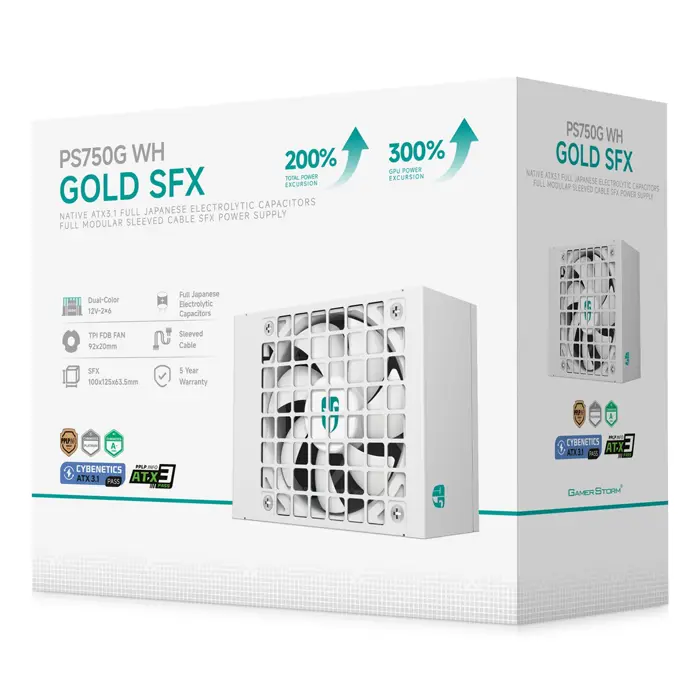 Gamer Storm PS750G WH power supply unit 750 W 20+4 pin ATX ATX White