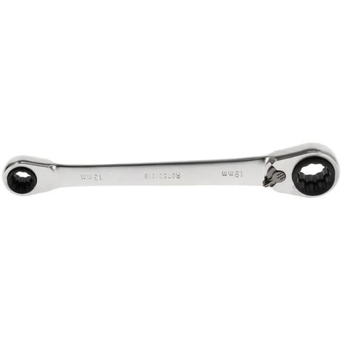 GEDORE red double ring ratchet wrench 4 in 1, chrome-plated wrench, sizes 10, 13, 17, 19