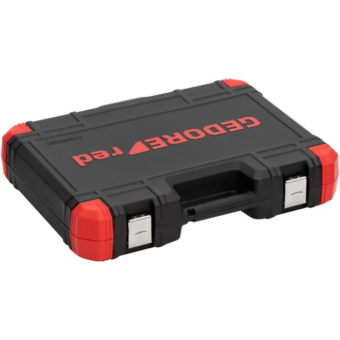 GEDORE red socket wrench set 1/4 + 1/2, 232 pieces, tool set (red/black, with 2 reversible ratchets)