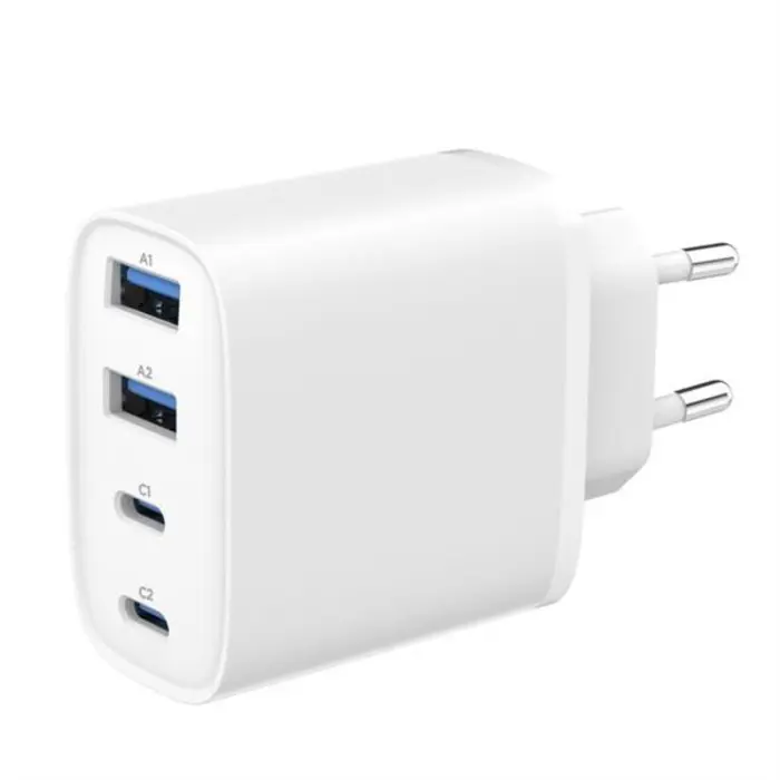Gembird 4-port 40 W GaN USB PowerDelivery fast charger, white