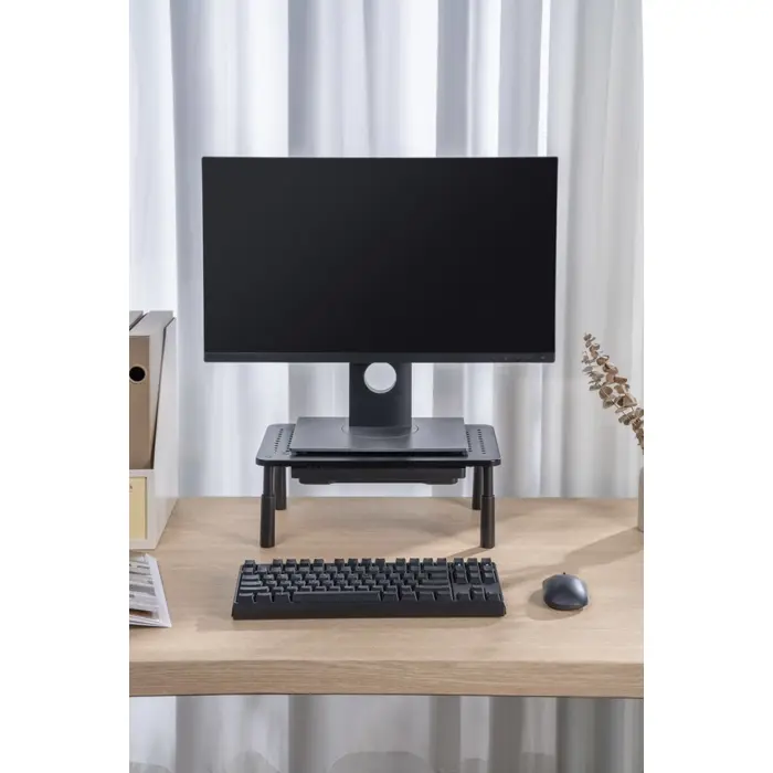 GEMBIRD ADJUSTABLE MONITOR STAND WITH DRAWER RECT