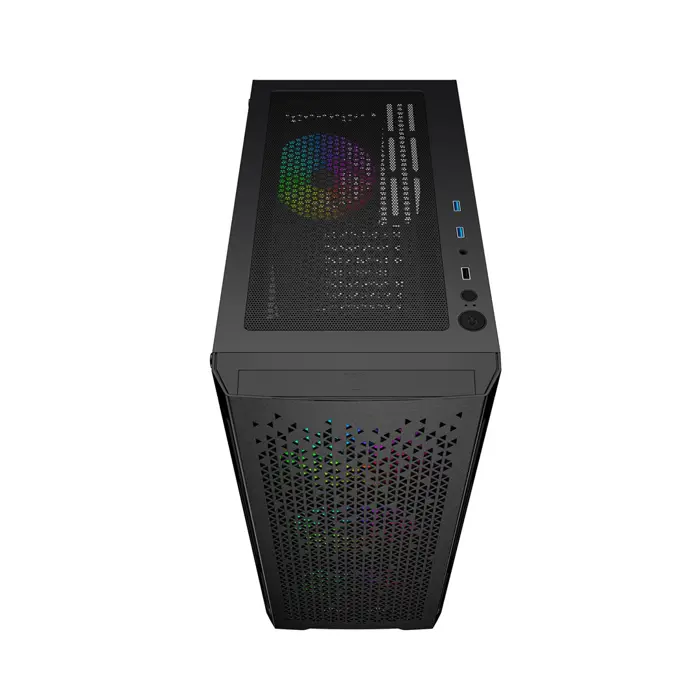 Gembird CCC-FC-400X Gaming ARGB computer case Fornax 400X, black
