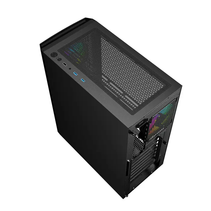 Gembird CCC-FC-400X Gaming ARGB computer case Fornax 400X, black