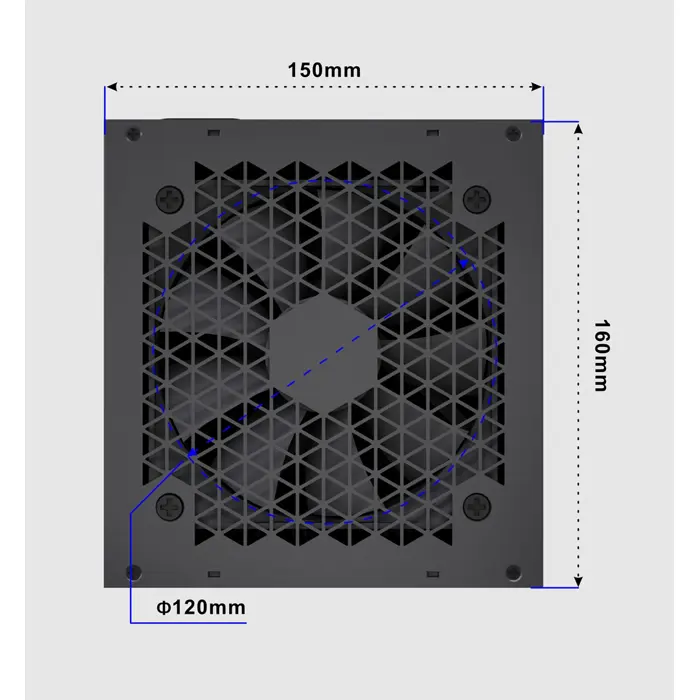 Gembird CCC-PSUGOLD-750W Power supply unit Fornax Power 750W active PFC 12cm fan 80+Gold