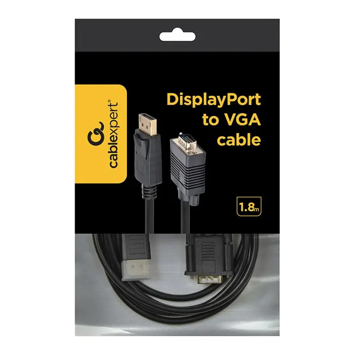 Gembird CCP-DPM-VGAM-6 video cable adapter 1.8 m VGA (D-Sub) DisplayPort Black