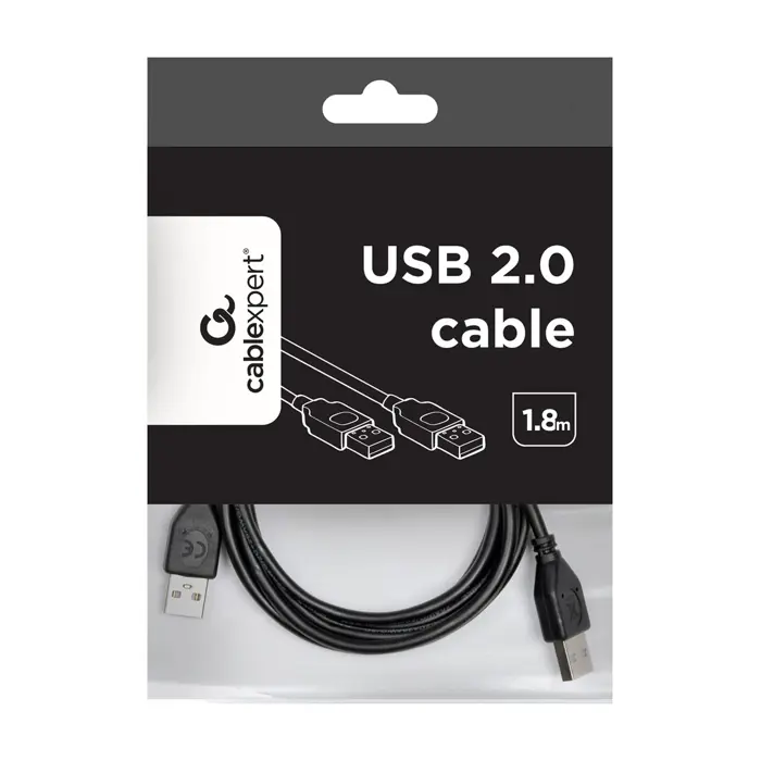 Gembird CCP-USB2-AMAM-6 USB cable 1.8 m USB 2.0 USB A Black