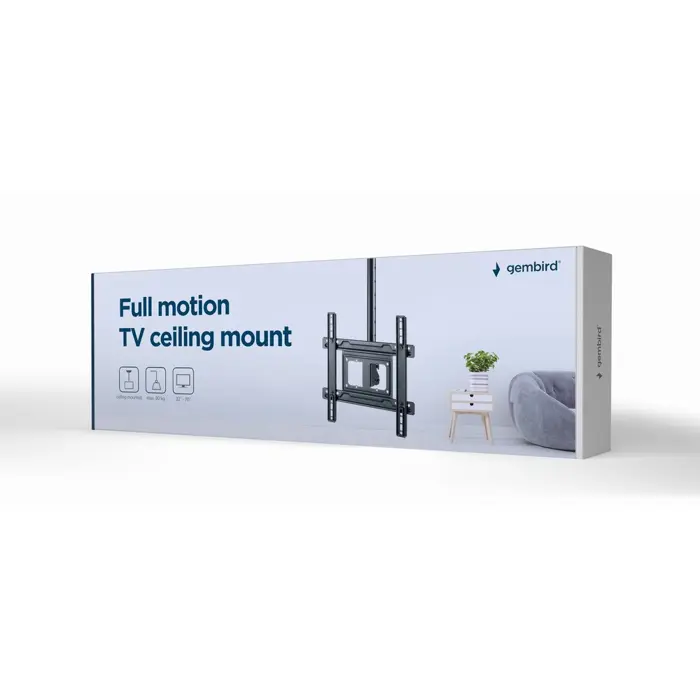 Gembird CM-70ST-01 Full motion TV ceiling mount, 32" - 70", 50kg