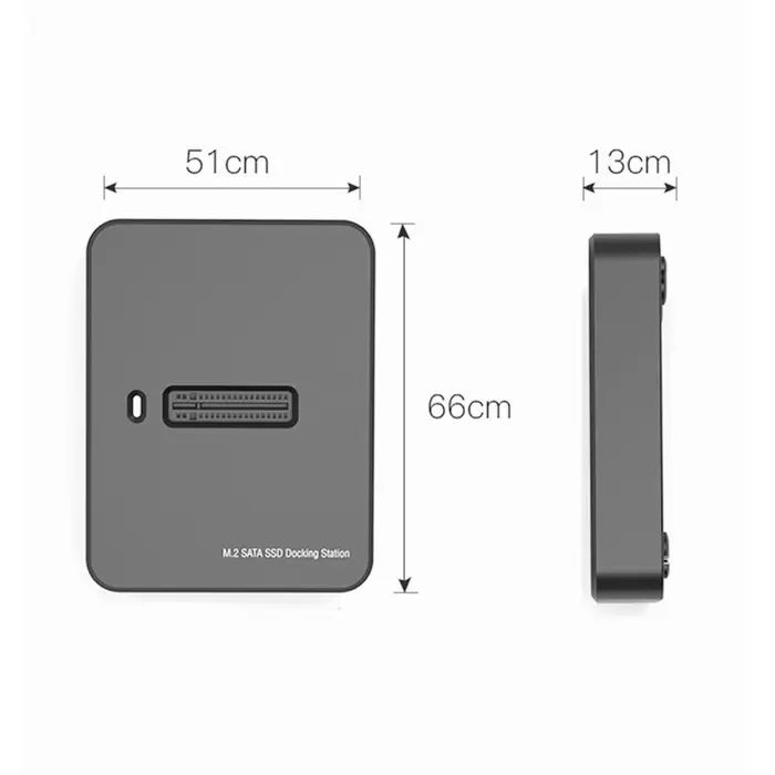 Gembird DD-U3M2 Desktop USB Type-C M.2 SATA & NVME SSD drive docking station, black