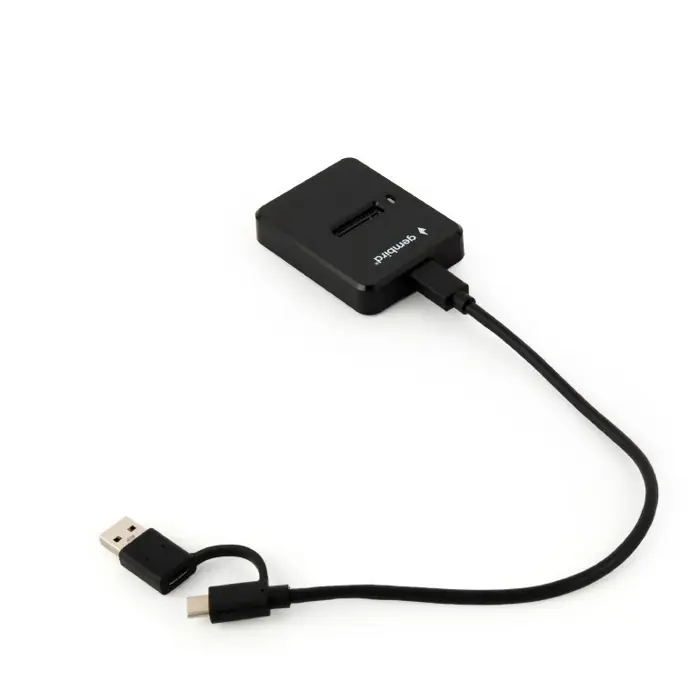 Gembird DD-U3M2 Desktop USB Type-C M.2 SATA & NVME SSD drive docking station, black