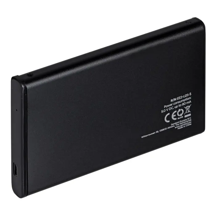 Gembird EE2-U2S-5 storage drive enclosure HDD enclosure Black 2.5"