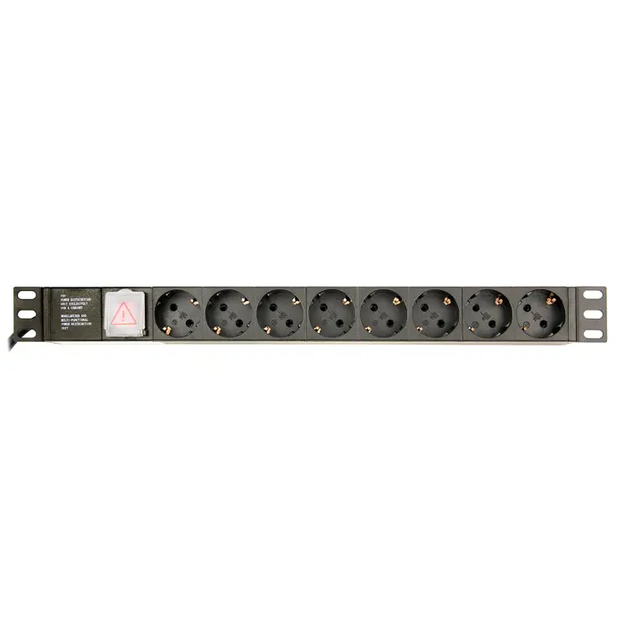 Gembird EG-PDU-014-C14 power distribution unit (PDU) 8 AC outlet(s) 1U Black