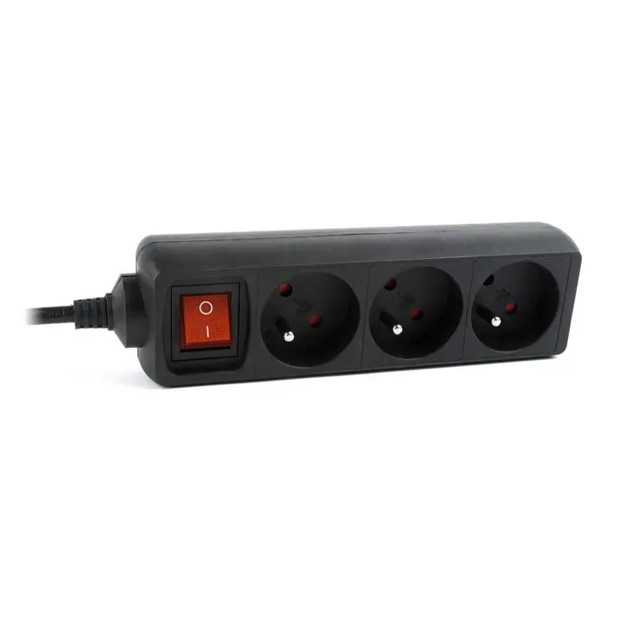 Gembird EG-PSU3F-01 surge protector Black 3 AC outlet(s) 230 V 0.6 m