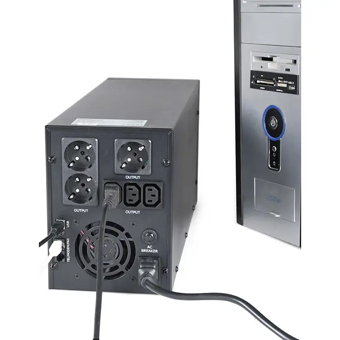Gembird EG-UPS-036 uninterruptible power supply (UPS) Line-Interactive 3 kVA 1800 W 6 AC outlet(s)