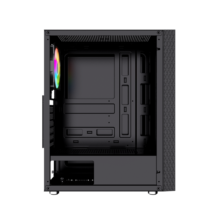 Gembird Fornax 2500 ARGB Gaming ATX computer case, Midi Tower, backlight, Black
