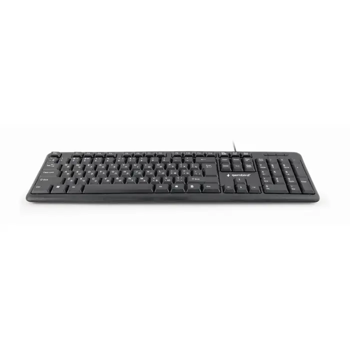 Gembird KB-U-103-RU keyboard Office USB QWERTY English, Russian Black