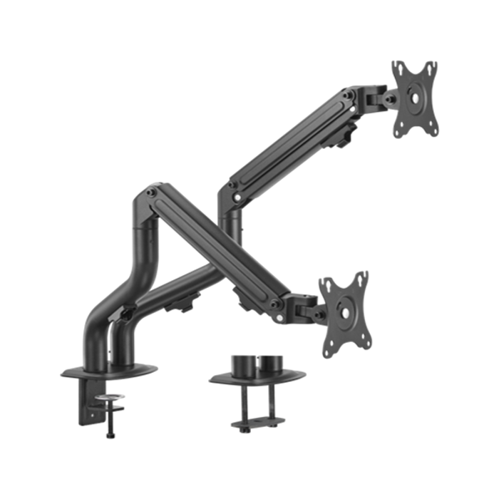 Gembird MA-DA2-02 Adjustable desk 2-display mounting arm (tilting), 17”-32”, up to 8 kg