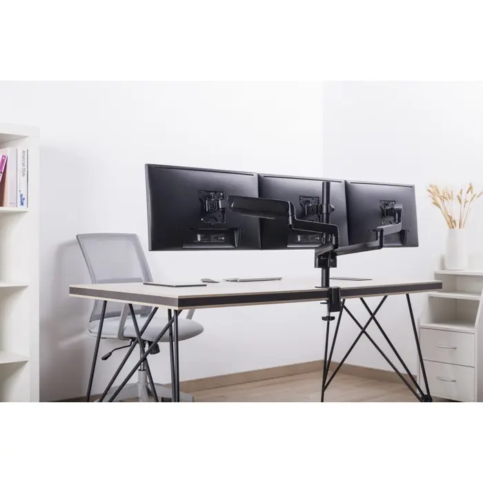 Gembird MA-DA3-01 monitor mount / stand 68.6 cm (27") Black Desk