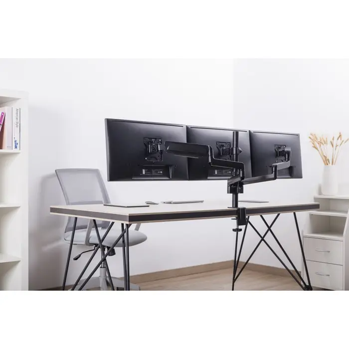 Gembird MA-DA3-01 monitor mount / stand 68.6 cm (27") Black Desk